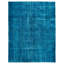 Tapis bleu en laine noué à la main de conception unique 2000S 7 pi 1 po x 9 pi 1 po Olfe