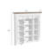 Étagère de rangement murale 47,2 "avec 12 casiers