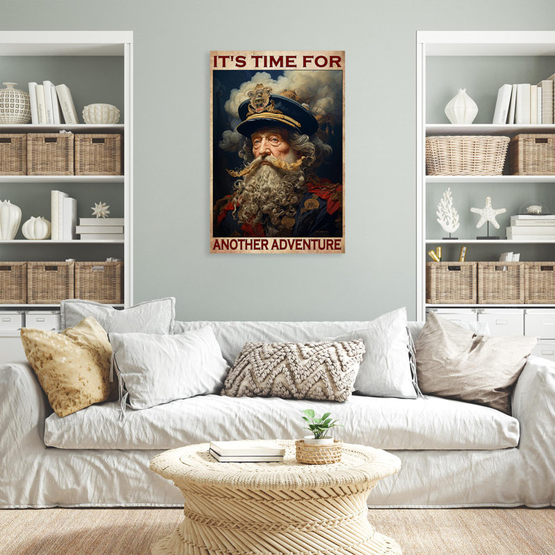 Capitaine autre aventure 1 - 1 pièce, impression sur toile tendue sur toile tendue, H 36 po x l 24 po x P 1,25 po