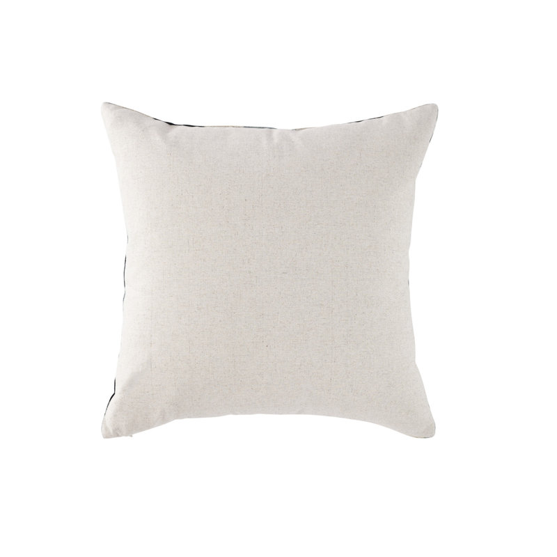 Willow Silk Square Pillow Cover & Insert, Brown/Gray Ikat
