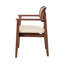 Chaises de salle à manger en PE avec assise rembourrée et structure en bois PE-125490483-118705390