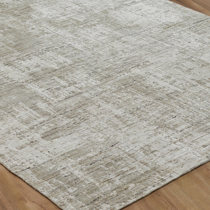 Tapis taupe tissé à la main Kaiser, Rectangle 7 pi 6 po x 9 pi 6 po