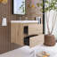 Meuble-lavabo mural simple 23 po avec plateau en résine Jeeda-1796985966