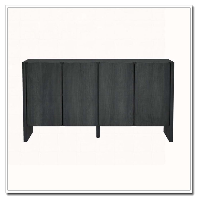 Armoire 4 portes avec rangement, Gris
