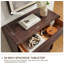 Commode verticale 5 tiroirs de 48 po de hauteur, panneau à cannelures moderne de style Mid-Century, armoire de rangement en bois pour chambre à coucher, salon et rangement compact-1989913881