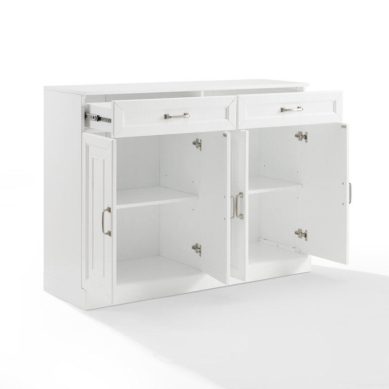 Casner 47.5'' Sideboard, White/Silver