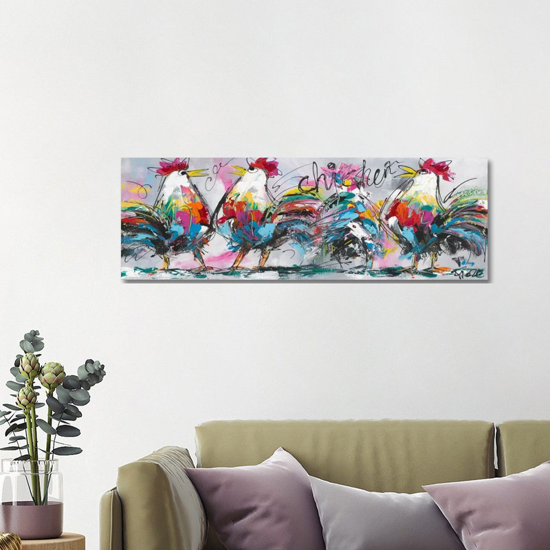 Discussions by Art Fiore - Wrapped Canvas Panoramic Painting, 121.92 cm H x 40.64 cm W x 3.175 cm D