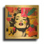 «Pop Art Diva 27» par Irena Orlov, art mural en métal doré, 12 po x 12 po-79444140