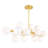Bucurel36" Satin Gold Chandelier for Kitchen Island, Dining Table – 16-Light Linear Design with G9 Bulb Base – LED Compatible, Frosted Glass Globes – BACL Certified-1387315534