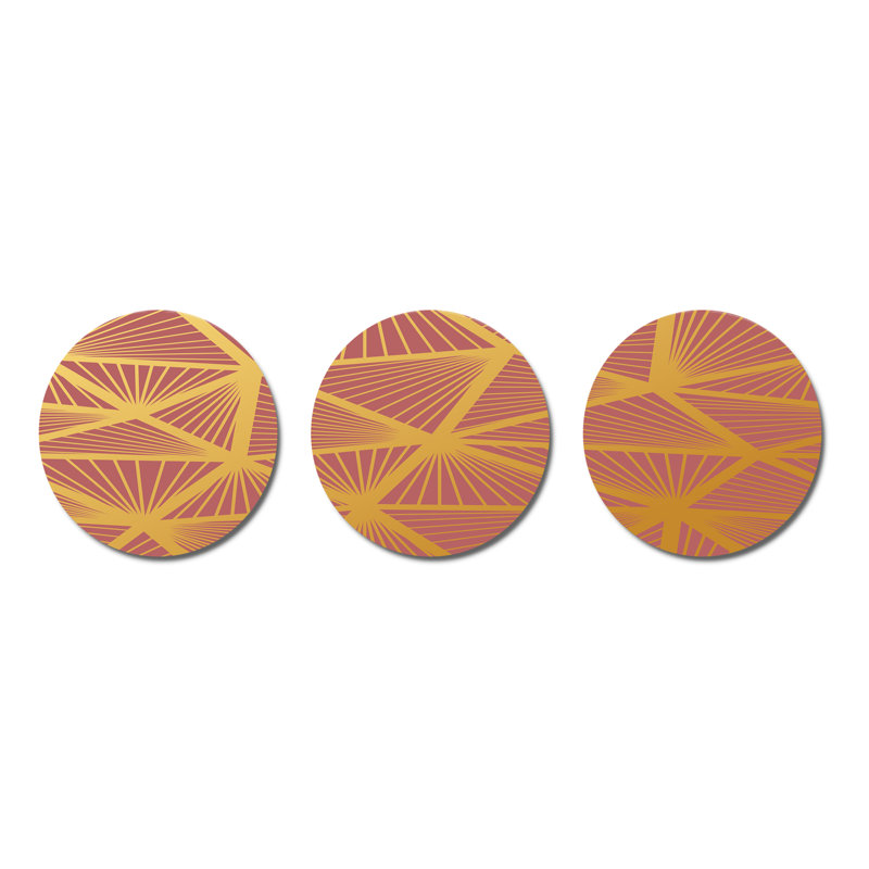Abstract Wall Decor, Pink/Yellow/Gold