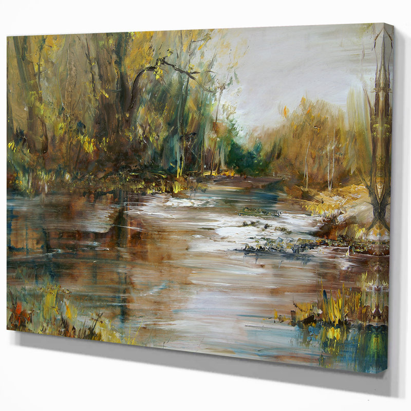 « reflection on the water », reproduction sur toile tendue, H 20 po x l 20 po x P 1 po