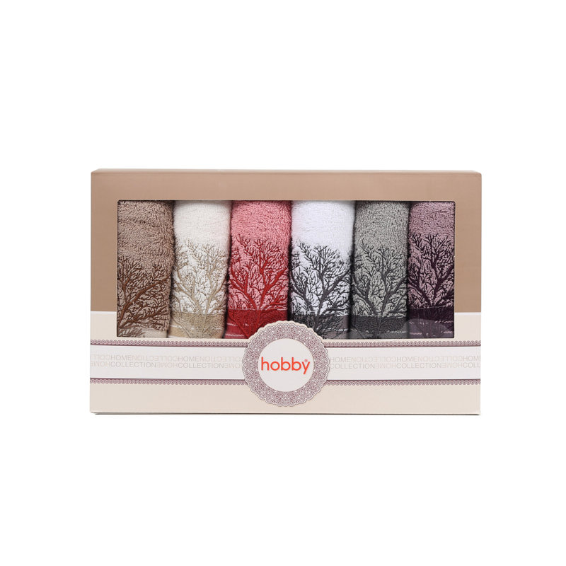 Ensemble de serviettes 6 pièces 100% coton