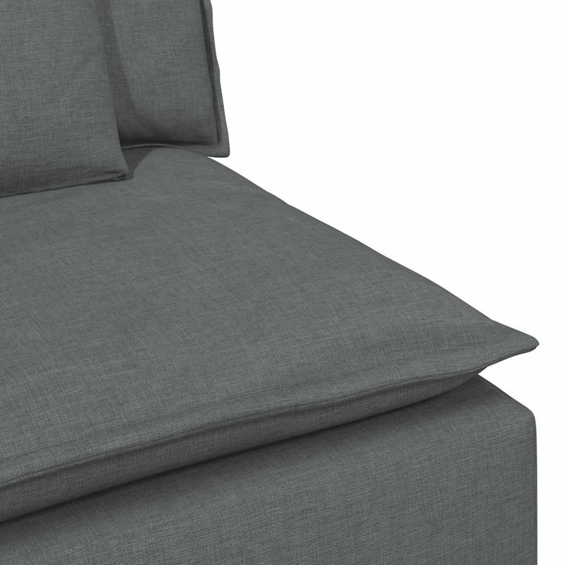  Canapé modulaire avec repose-pieds et coussins gris foncé, H 25,2 po x l 127,6 po x P 80,7 po