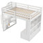 Lit mezzanine avec bureau et tablettes-759093753