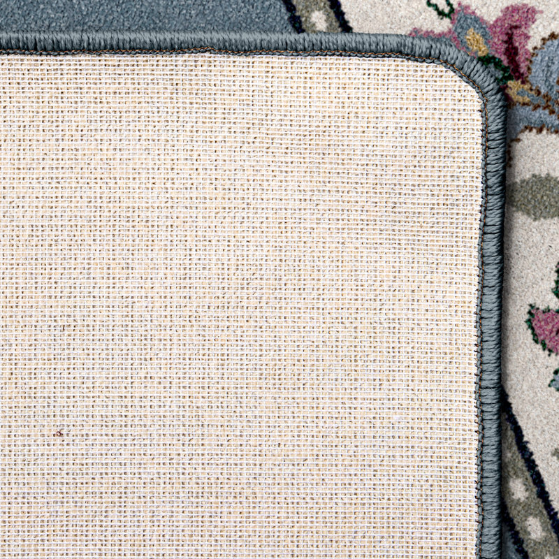 Tapis floral Alminus Symphony Lapis, Rectangle 2 pi 8 po x 3 pi 10 po