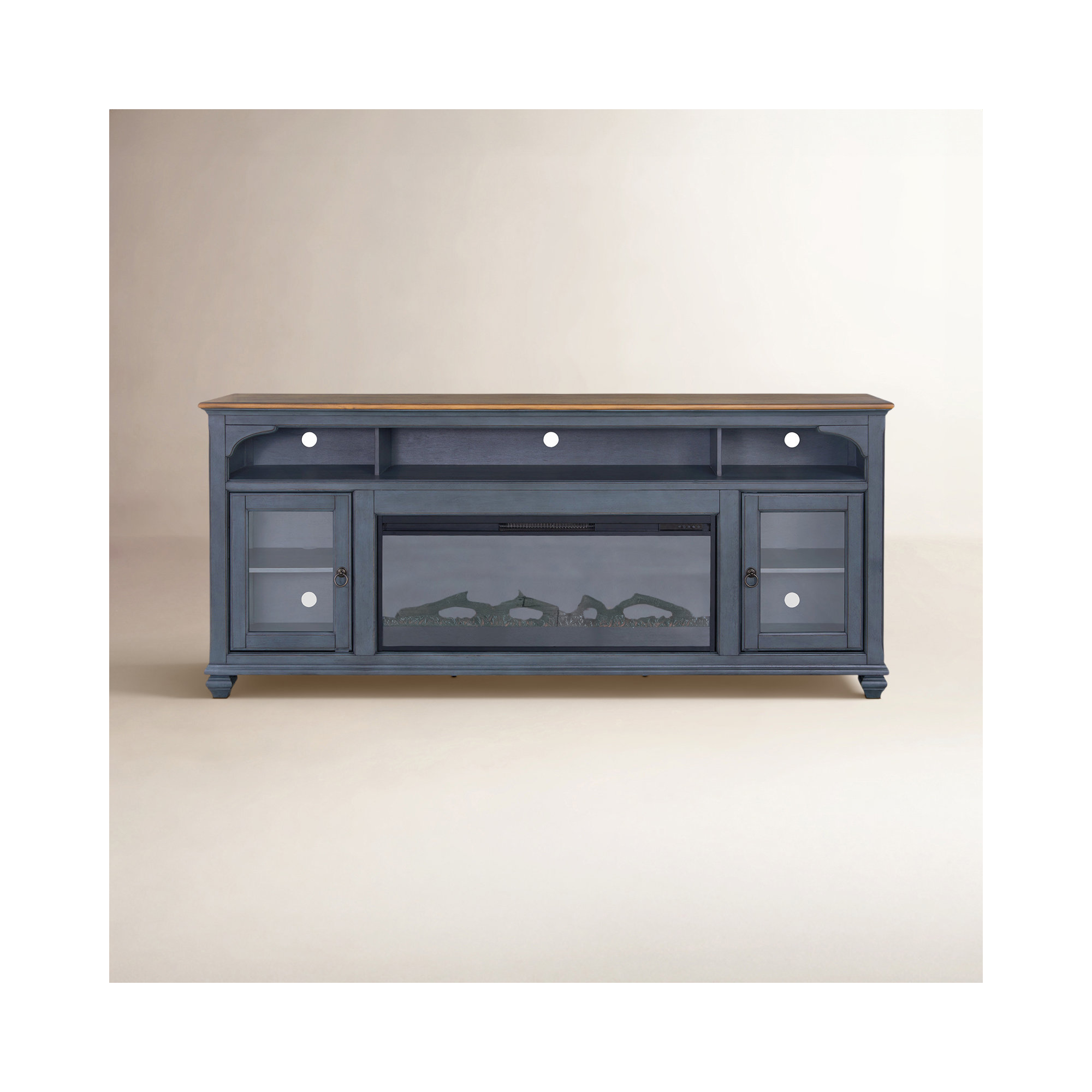 Wauneta Electric Fireplace TV Stand, 34"H x 86"L x 18"W