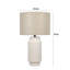 Modern Danise 65cm Ceramic Table Lamp with Ginger Jar Base  – Classic Pattern and Linen Shade Lamp for Home, Office or Bedroom