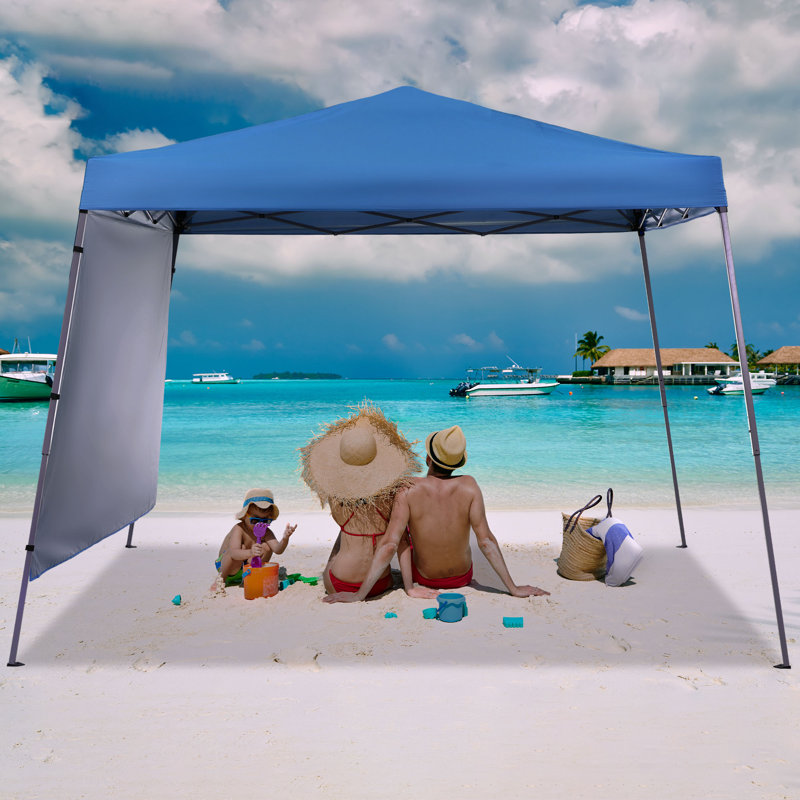 10 Ft. W X 10 Ft. D Steel Pop-up Canopy, Blue