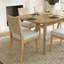Ensemble de salle à manger extensible 7 pièces en chêne côtier avec chaises en corde tissée