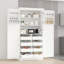 Armoire de cuisine autoportante de style Shaker avec 4 portes et 8 plateaux coulissants - Armoire de rangement avec conception anti-basculement