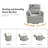 Myftar Contemporary 38" Power Rocking Swivel Nursery Recliner with USB(Set of 2)-99276539