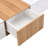 Chic White Tv Stand With Faux Marble & Walnut Grain, 4 Storage For 88" Tvs, Centerpiece And Tv, Living Room-651094184