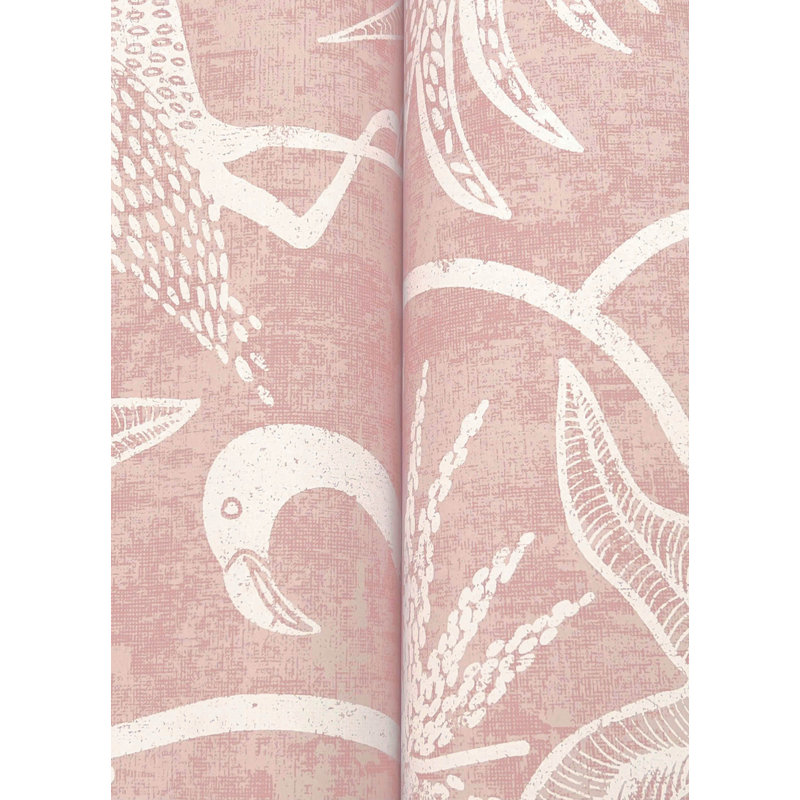 Papier peint Biscayne Flamingo Beach, Corail