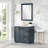 Gazsi 36" Single Bathroom Vanity Set With Grain White Engineered Stone Countertop With Mirror-1363134108