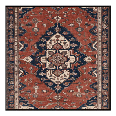 Tapis brun lavable à la machine