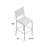 Travira Powder Coated Aluminum Outdoor 32'' Bar Stool-1613001304