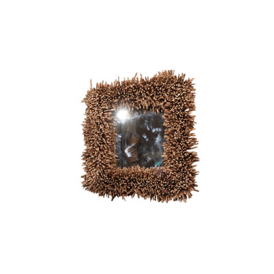Alfrida Waterhyacinth Square Mirror Dia 34.3"