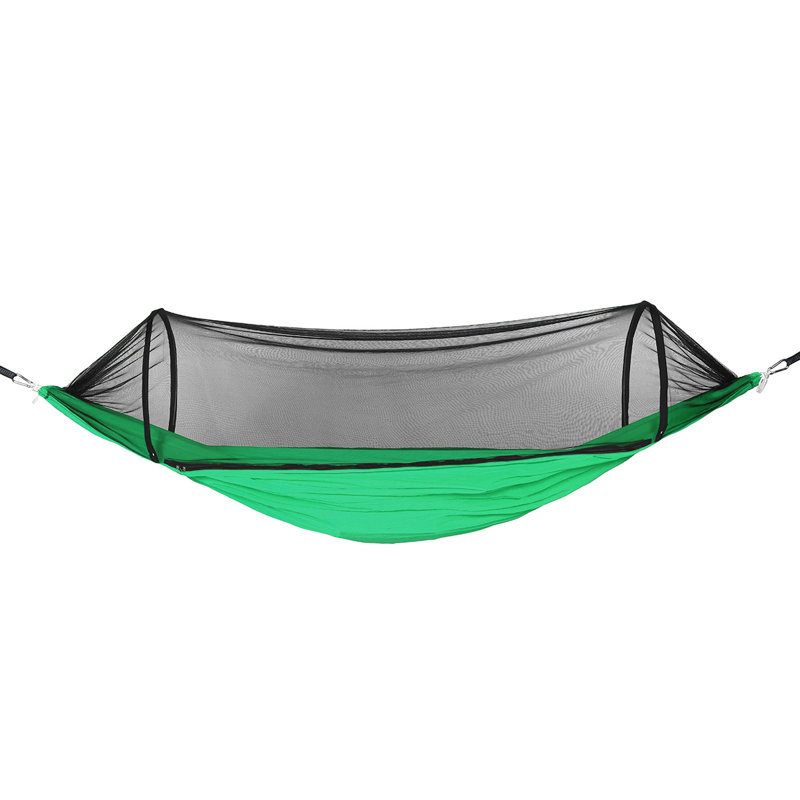 Hamac de camping Annora Survival Kit, Vert/noir
