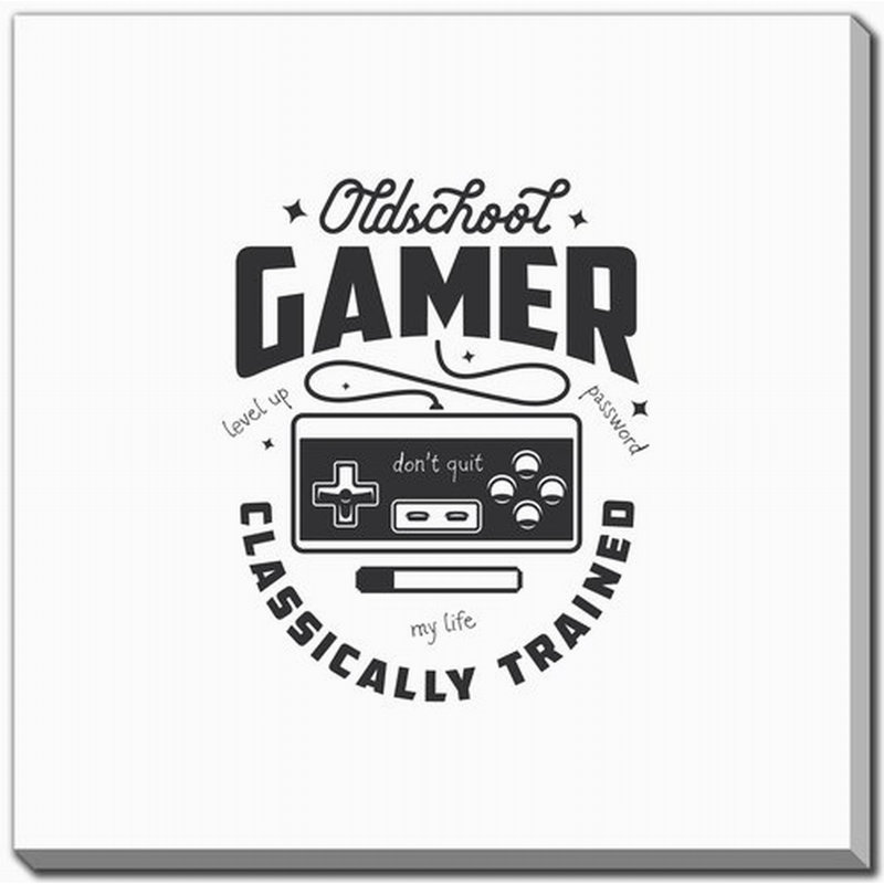 Art mural sur toile Old School Gamer, H 16 po x l 16 po
