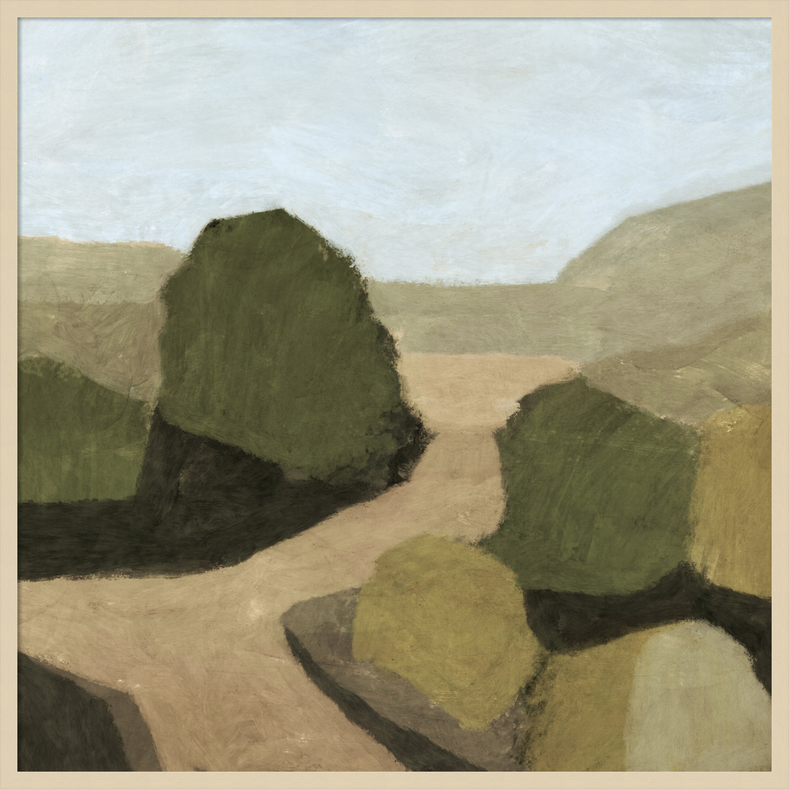 Paysage 1 Print by Dan Hobday, Brown, 41" H x 41" W