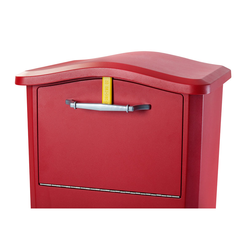 Red Aluminum Lockable Parcel Drop Box with Rotating Drum