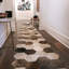 Llamativo Cowhide Geometric Area Rug in Brown-1028325268