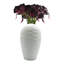 14 Inch High Decorative Handmade Textured White Glass Vase – Modern Luxury Flower Vase for Home Décor, Living Room, Entryway & Dining Table Centerpiece