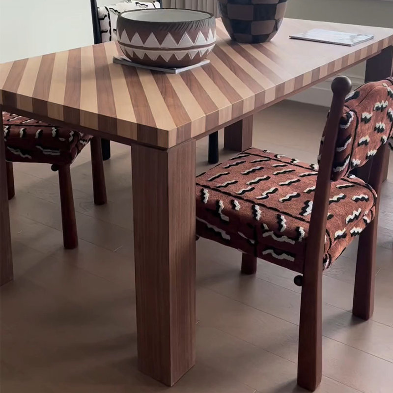 Table de salle à manger en bois massif de style français, H 29,5 po x L 78,7 po x l 37,4 po