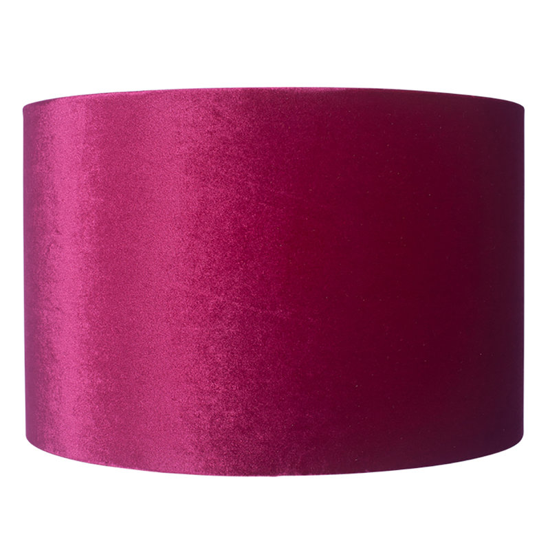 Aimon Velvet Drum ( Uno ), 23cm H x 35.5cm W x 35.5cm D, Raspberry