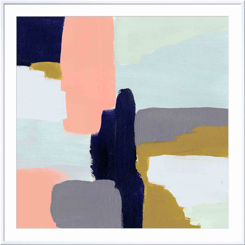 «Languid II» par Victoria Borges - peinture encadrée, Blanc, H 18 po x l 12 po