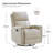Chikako Genuine Leather Swivel Rocker Manual Recliner-78550773