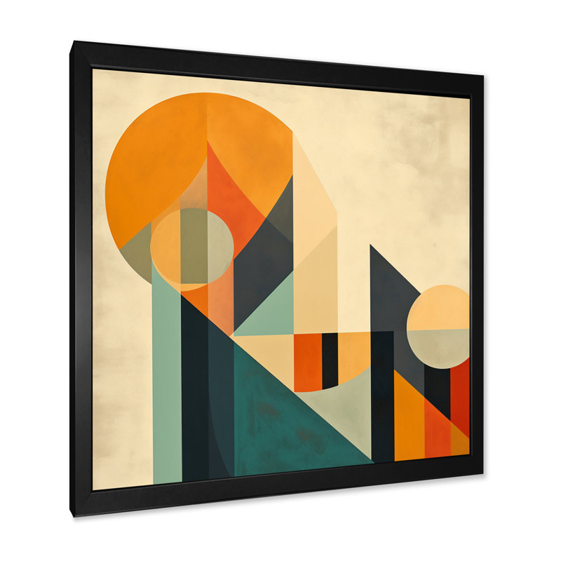 Full Moon Symphony Midcentury Abstract - Art mural moderne sur toile Midcentury, H 30 po x l 30 po x P 1 po