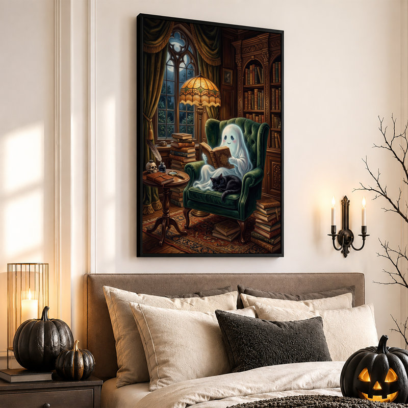 Art mural sur toile, "White Ghost", H 30 po x l 20 po
