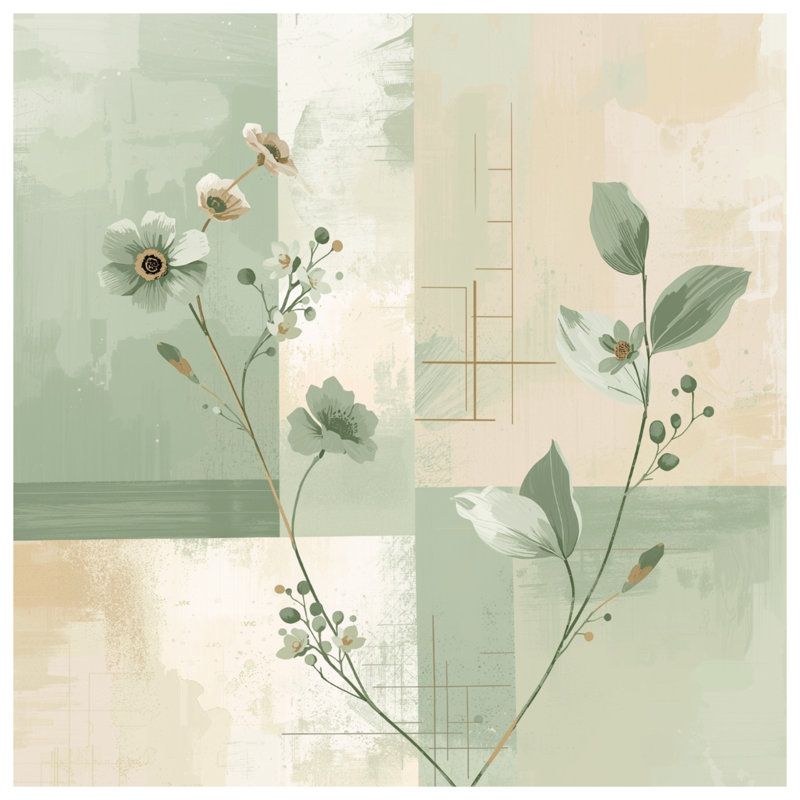 Couvertures florales, botaniques et abstraites, L 60 po x H 80 po