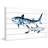 'Sharks Duo' Art Print on White Wood-61297395