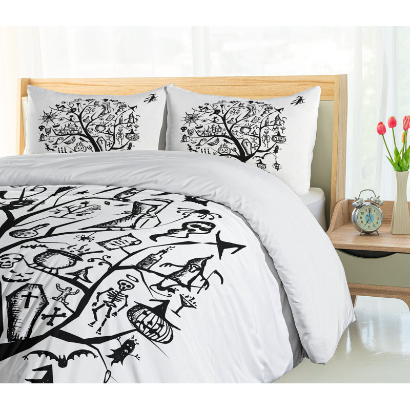 Halloween Modern & Contemporary Duvet Cover, King