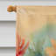 Chrysanthèmes dans un drapeau de maison aquarelle