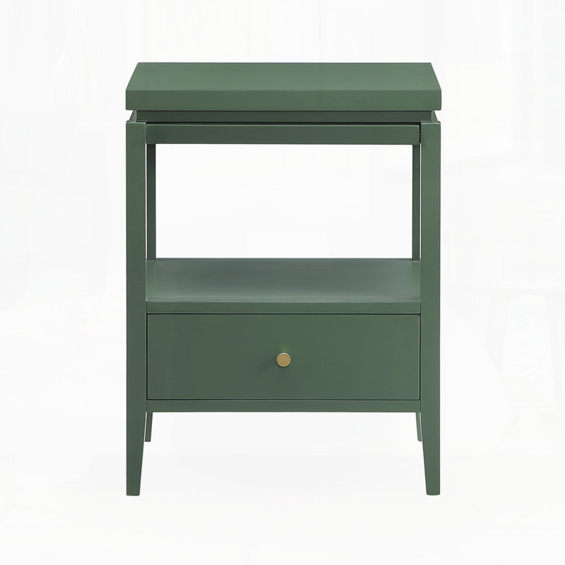 Table de chevet moderne pour chambre à coucher, Vert antique