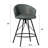 Upholstered Counter Stool With Metal Frame-2126321954-2126321955