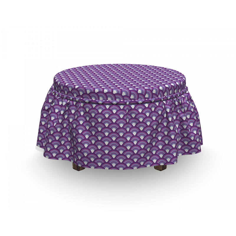 Housse pour repose-pieds mauve d’onde d’onde mauve